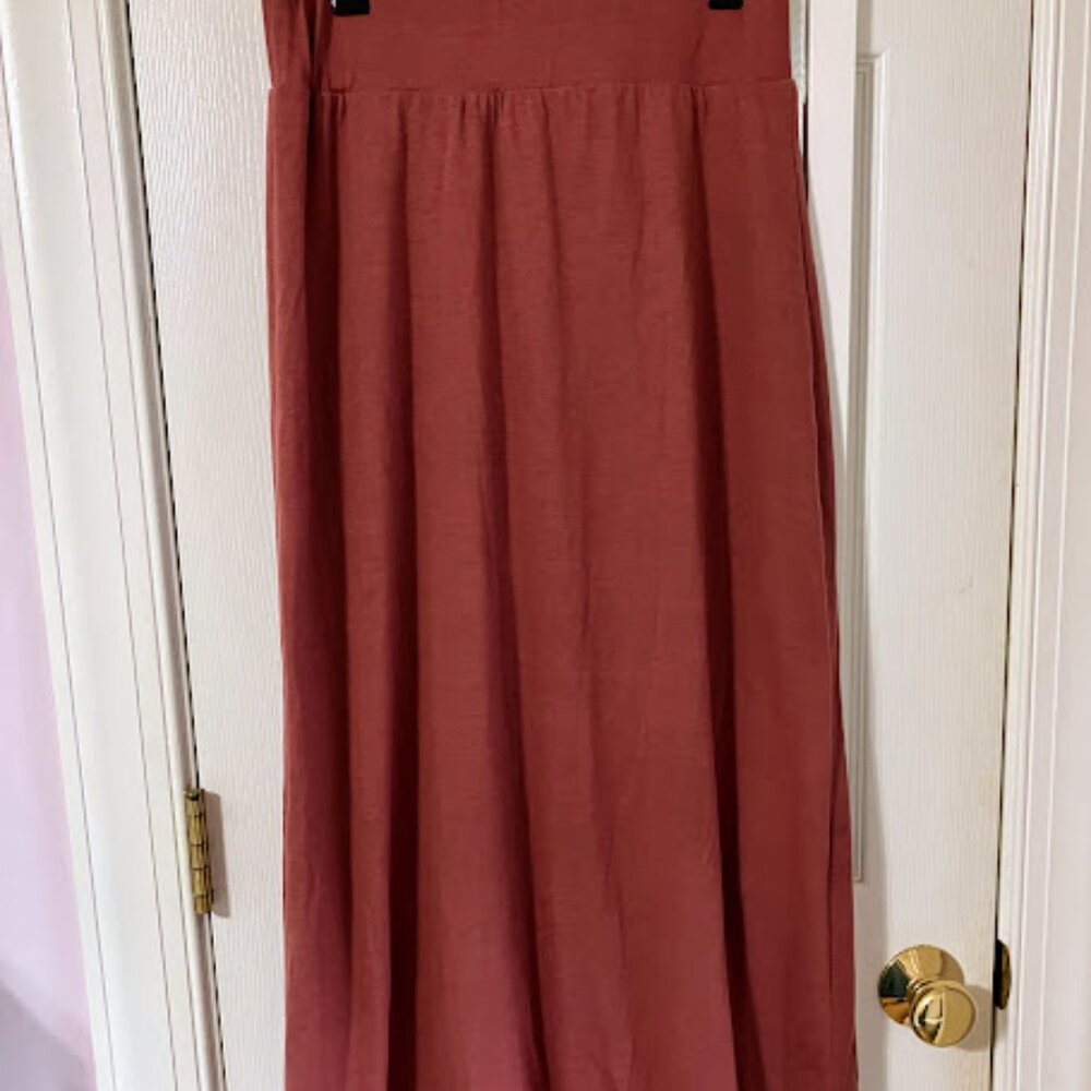 Clarise Premium Knit Maxi Skirt Dusty Rose